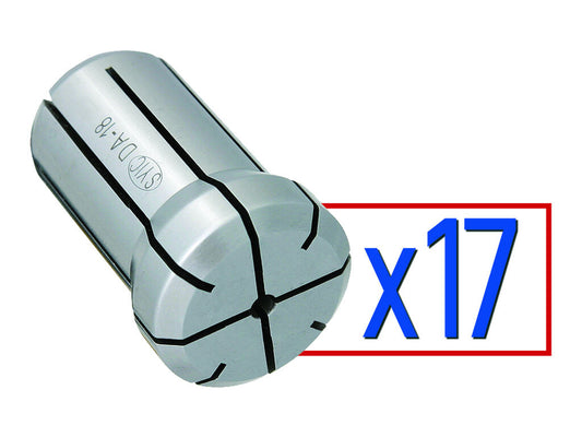 DA 180 17 piece Collet Set