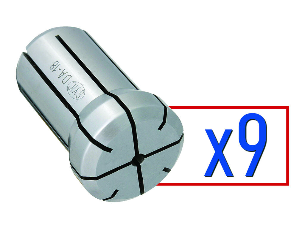DA 180 9 piece Collet Set