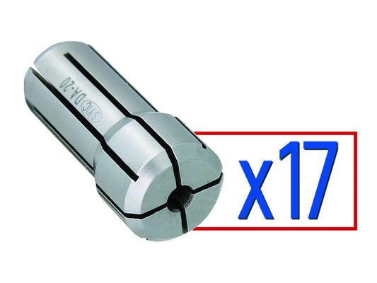 DA 200 17 piece Collet Set
