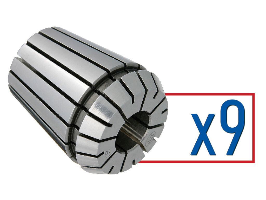 ER 8 x 9 pc Collet Set - Metric