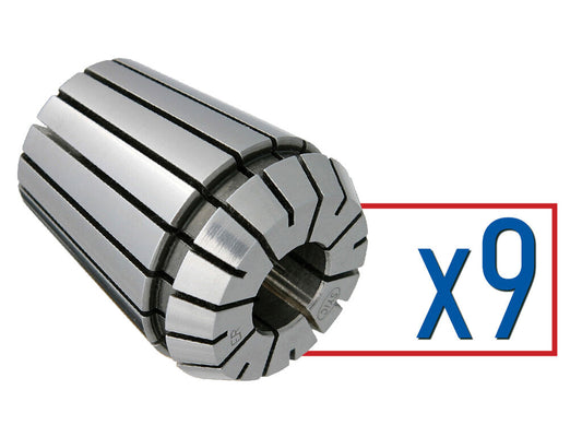 ER 8 x 9 pc Collet Set - Metric