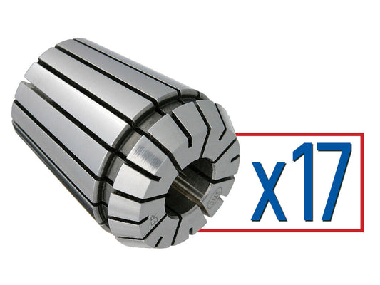 ER 25 x 17 pc Collet Set - Inch