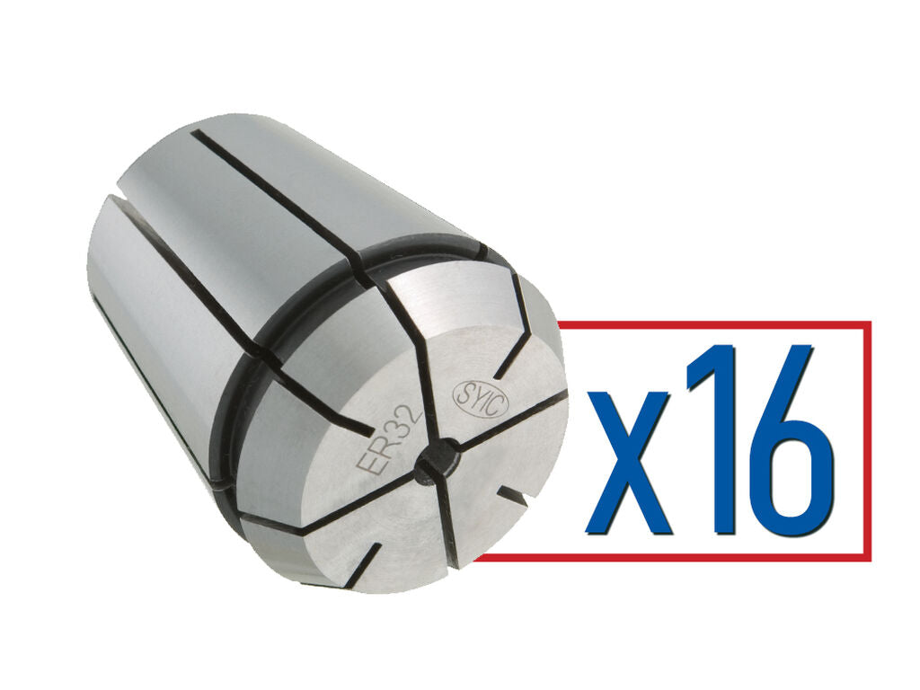 ER 32 Rigid Tap Collet Set - 16 pcs
