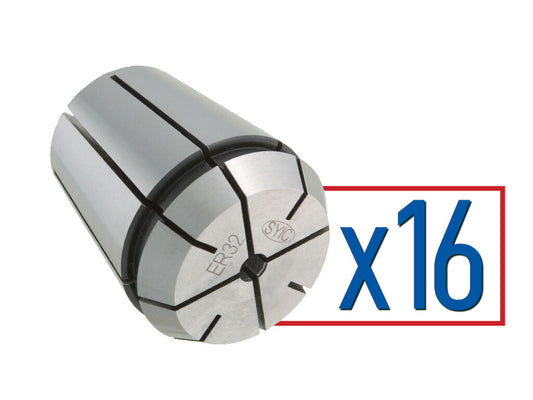 ER 32 Rigid Tap Collet Set - 16 pcs