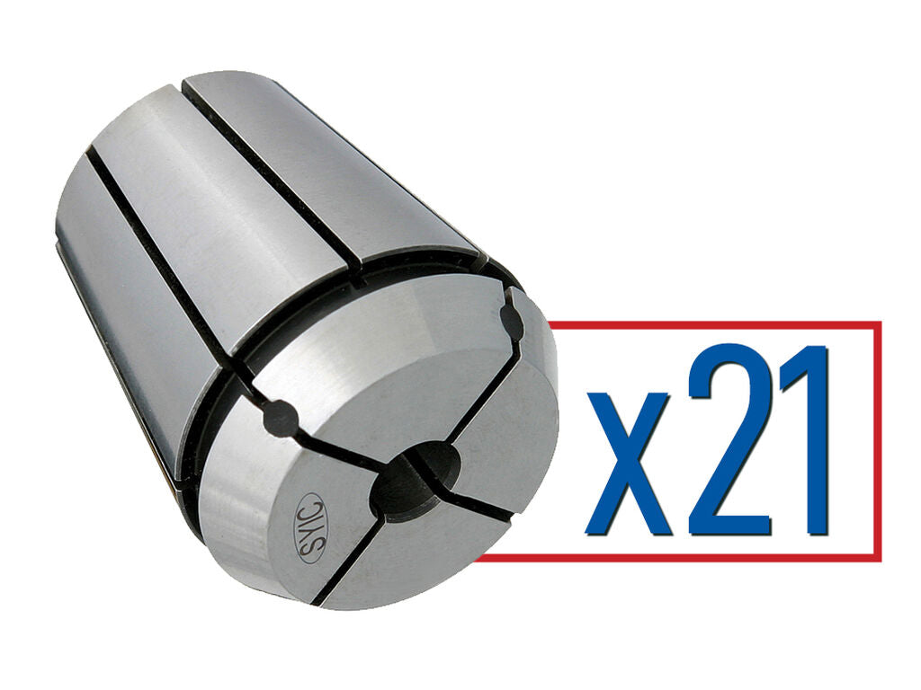 ER 20 Coolant Collet Set - 21 pcs