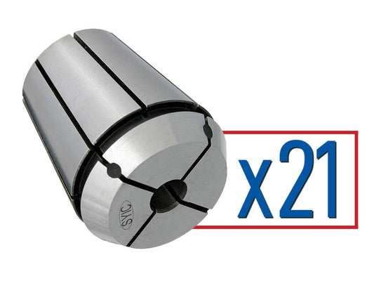 ER 20 Coolant Collet Set - 21 pcs