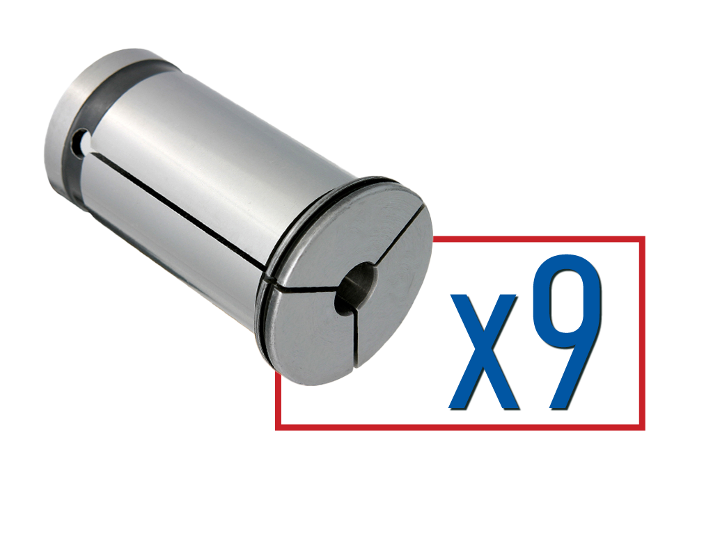 9 piece Inch Milling Reduction Sleeve Set