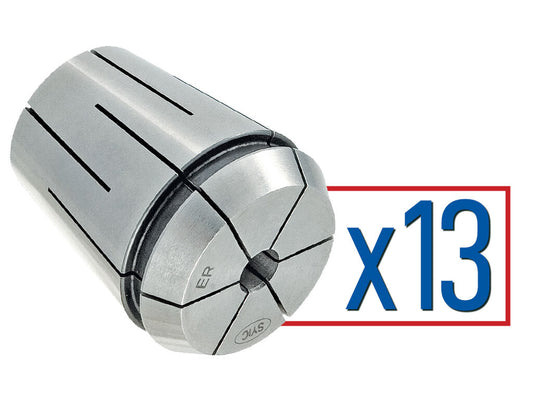 Collet Set Sealed ER25 4-16mm (13Pieces)