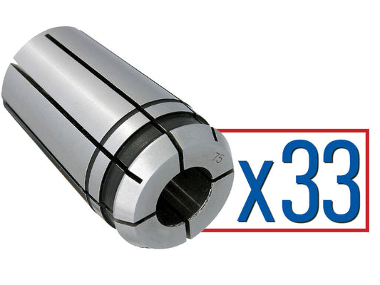 Collet Set 75PG .1259"-.7500" (33 pcs x