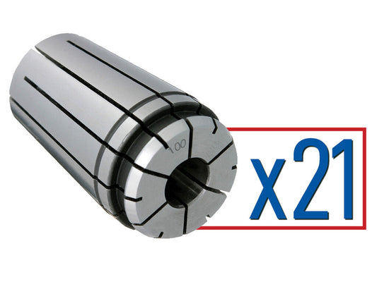 Collet Set 100PG .375-1.000" (21 pcs x