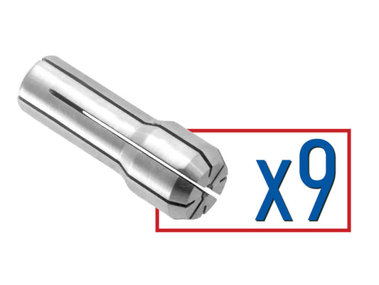 Collet Set DA 300 1/8-1/4 x 1/64 (9 pcs)