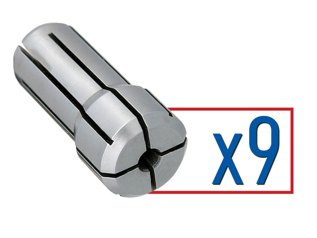 Collet Set DA 200 1/8-3/8 x 1/32 (9 pcs)