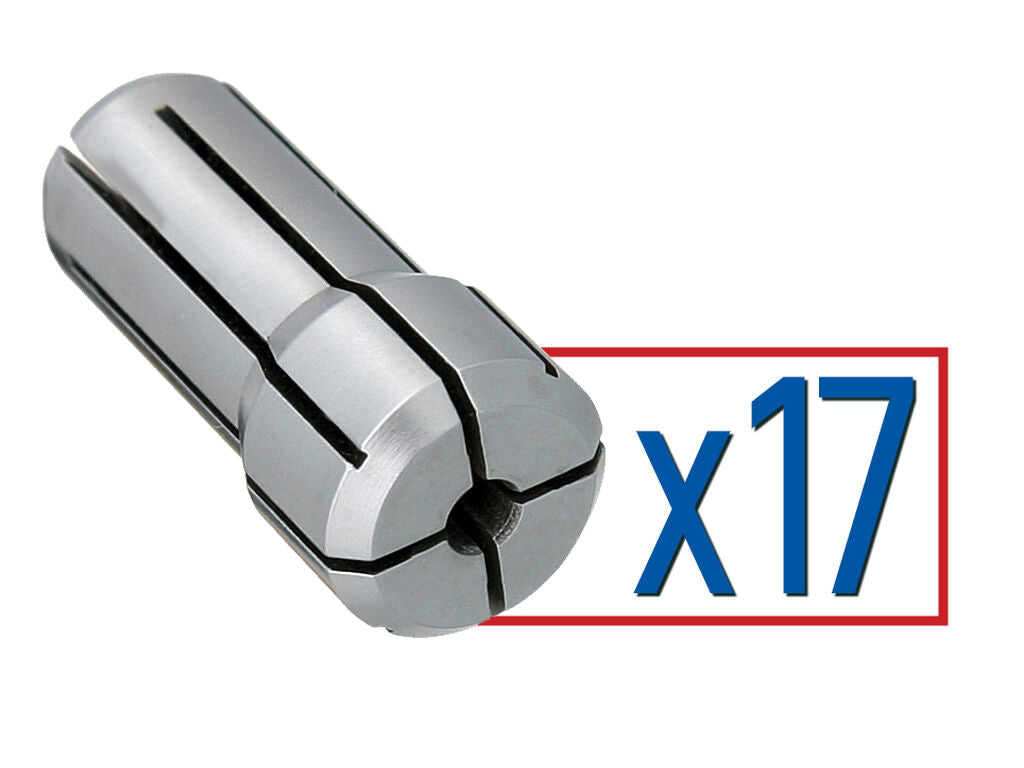 Collet Set DA 200 1/8-3/8 x 1/64 (17pcs)